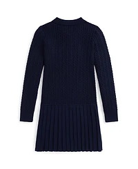 Polo Ralph Lauren Girls 7-16 Mini-Cable Long Sleeve Sweater Dress