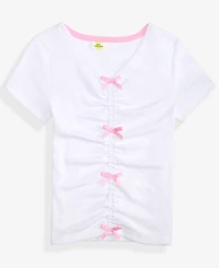 Epic Threads Girls 5-20 Ruched Bow V-Neck Top, Macy's Exclusive