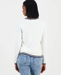 Nautica Women's Cotton Cable Knit Crewneck Sweater