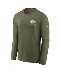 Nike Men's Olive Kansas City Chiefs 2025 Salute to Service Long Sleeve T-Shirt