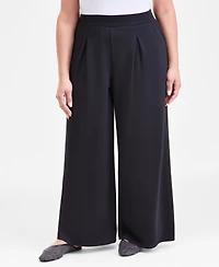 I.n.c. International Concepts Plus Pull-On Wide-Leg Sweatpants, Macy's Exclusive