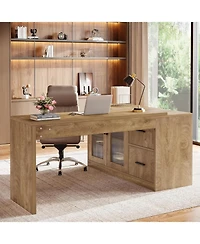Tribesigns L-Shaped Gaming Desk with Storage Drawers,L-Shaped Computer Desk