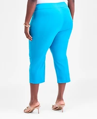I.n.c. International Concepts Plus Mid-Rise Pull-On Capri Pants, Created for Macy's