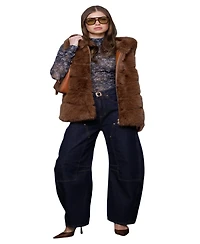 Avec Les Filles Women's Sleeveless Long Vest