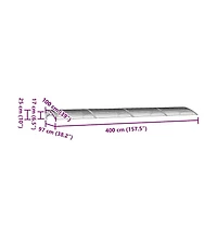 Door Canopy Grey Polycarbonate 157.5 x 39.4 in Durable