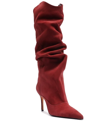 Schutz Women's Maryana Up Pointed Toe Slouch Dress Boots