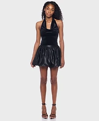 Alex & Sophia Women's A-Line Mini Bubble Skirt