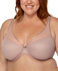 Curvy Couture Women's Sheer Mesh Plunge T-shirt Bra