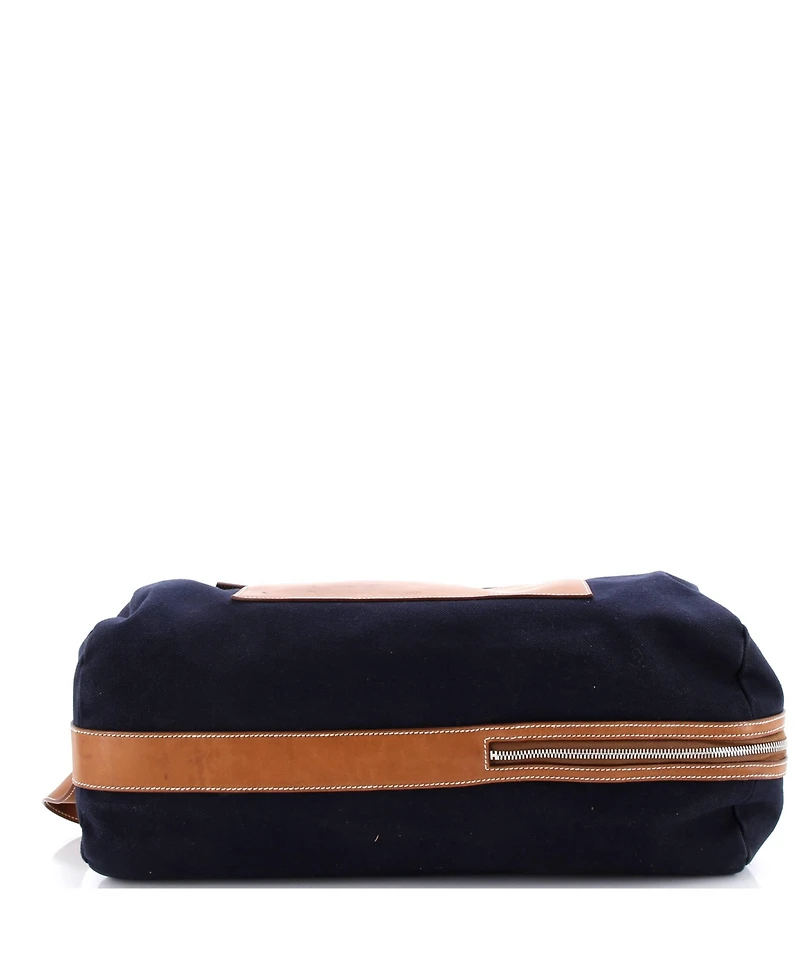 Pre-Owned Hermes Odyssee Terre Duffle Bag Canvas with Leather