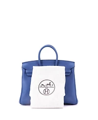 Pre-Owned Hermes irkin 25 Handbag Blue Togo with Gold Hardware