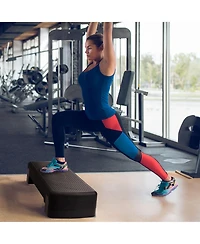 BalanceFrom Fitness Adjustable Workout Aerobic Step Platform Trainer w/Raisers