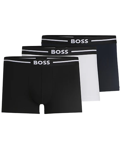 Hugo Boss Men's 3-Pack Bold Logo Trunks Underwear