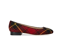 Lauren Ralph Women's Emellie Logo Plaid Ballet Flats
