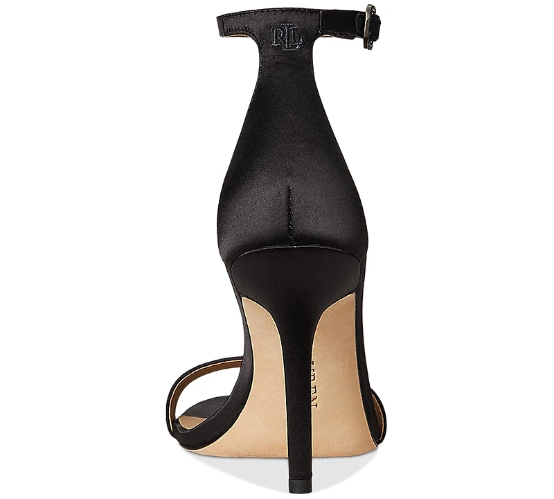 Lauren Ralph Women's Allie Pave-Buckle Satin Sandals