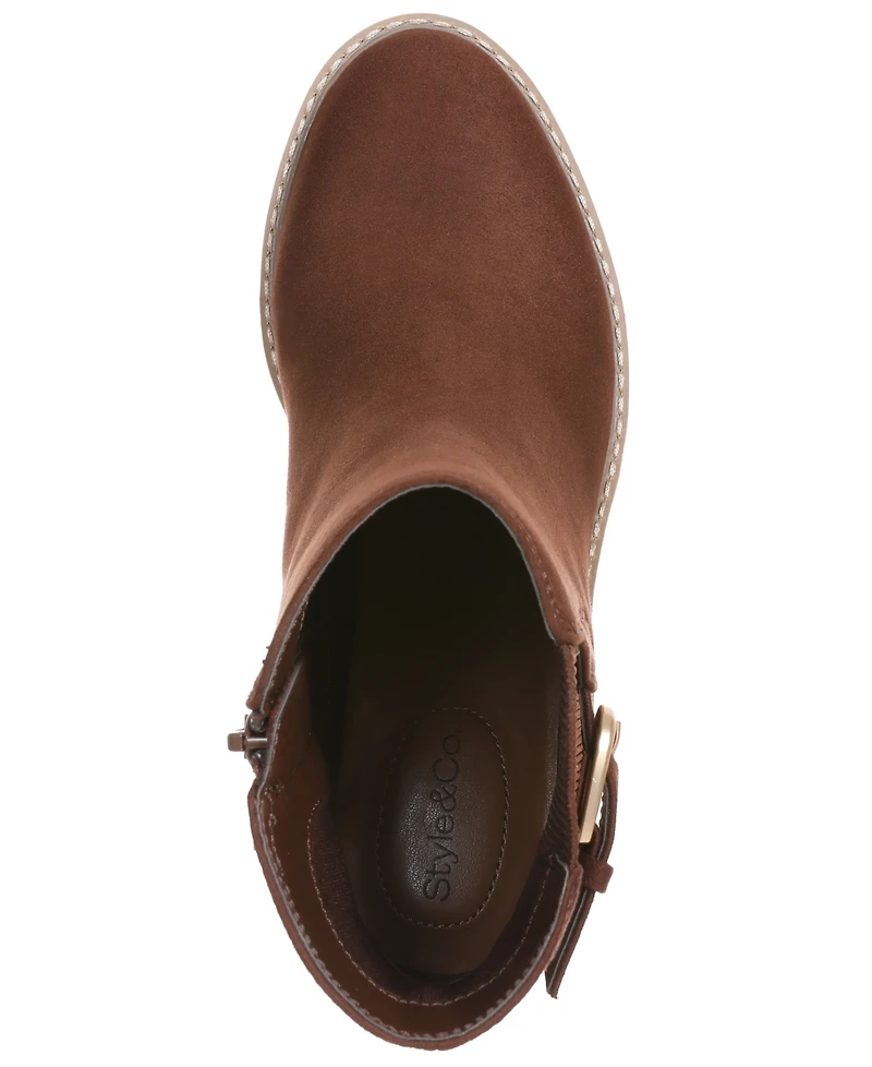 Style & Co Women's Vaill Lug Wedge Booties, Macy's Exclusive