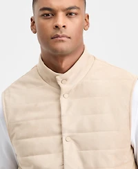 Alfani Men's Faux Suede Quilted Vest, Macy's Exclusive