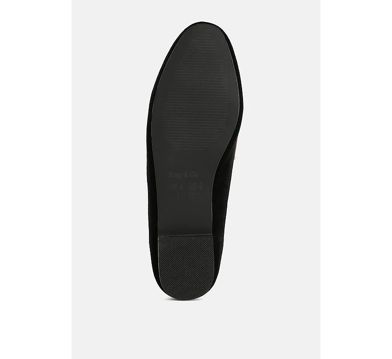 London Rag Malta Penny Strap Velvet Loafers Women