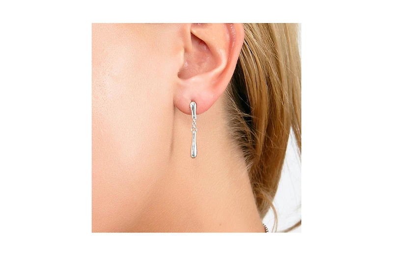 Falling Drop Earrings in Gold Vermeil