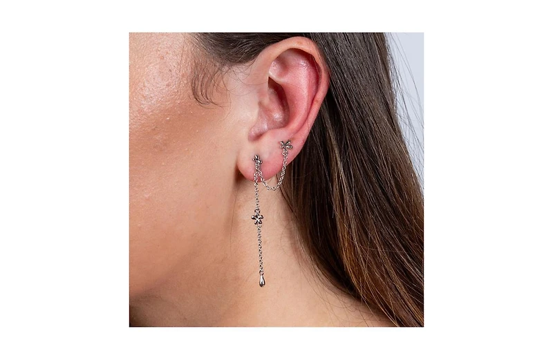 Splash Double Post Earring with Drop