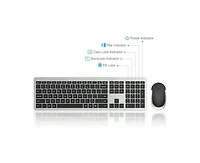 Wireless Keyboard And Mouse Combo-Full Size Slim Thin Wireless Keyboard Mouse With Numeric Keypad 2.4g Stable Connection Adjustable Dpi (Silver)