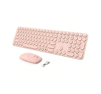 Wireless Keyboard And Mouse, Usb & Type C 2-In-1 Receiver, SK73-3 Full Size Wireless Keyboard Mouse Combo,Compatible with Laptop, Desktop