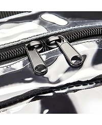 Basics Transparent School Backpack, With Water-Resistant Pvc Plastic Material and Ruggedly Reinforced Shoulder Straps, Clear