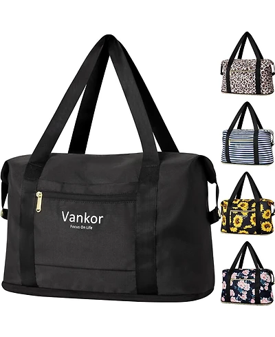 Expandable Travel Duffle Bag for Travel, Foldable Carry on Tote Bag Weekender Overnight Hosptital Bag for Men Women Lightweight Luggage Maternity Bag