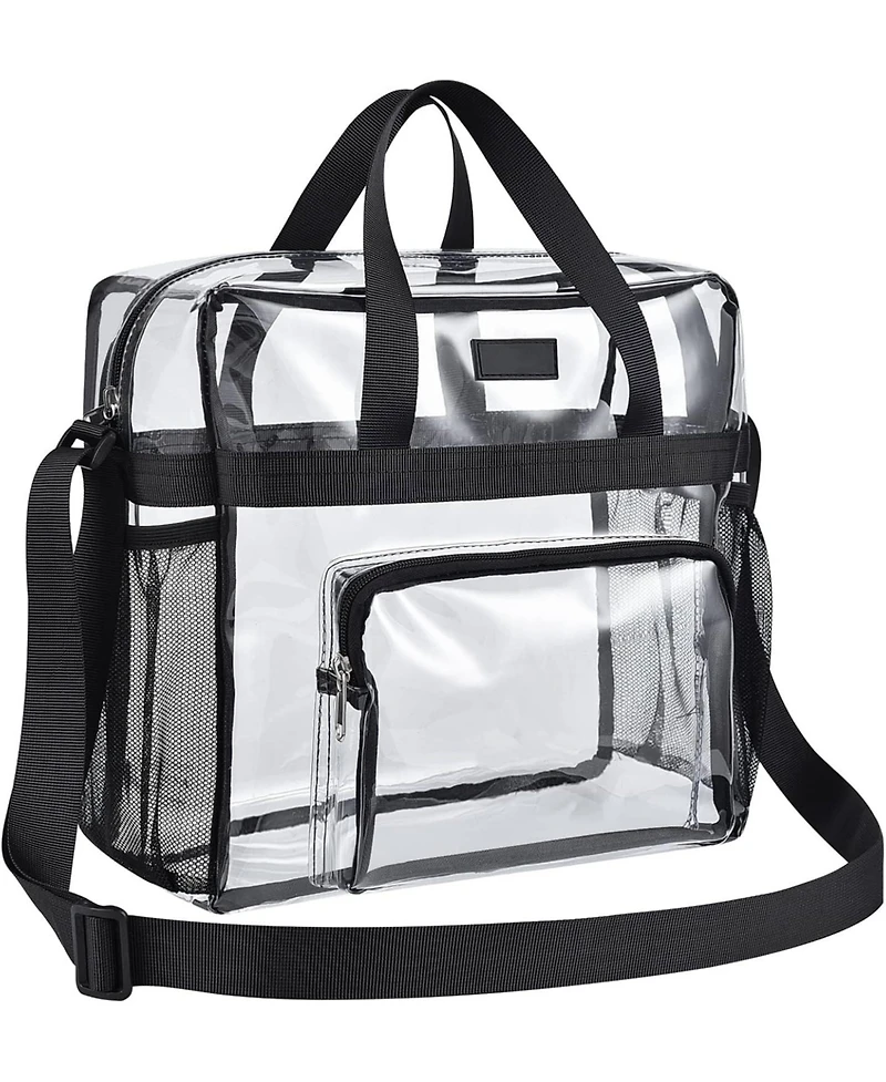 CUrbanmax lear Bag Stadium Approved, 12×6×12 Clear bag for Stadium Events, Women's Handbag for Sports Concert Festival Work
