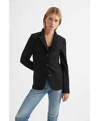Labeca London Us Women's Black Wool Blazer - S / Black