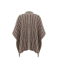 Labeca London Us Women's Juniper Striped Wool Cape - o/s / Black