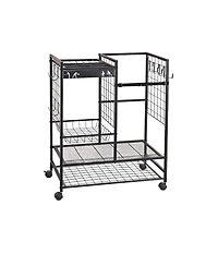 Mythinglogic Tennis Rack Organizer: All-in-One Storage for Bags, Balls, Rackets & Gear
