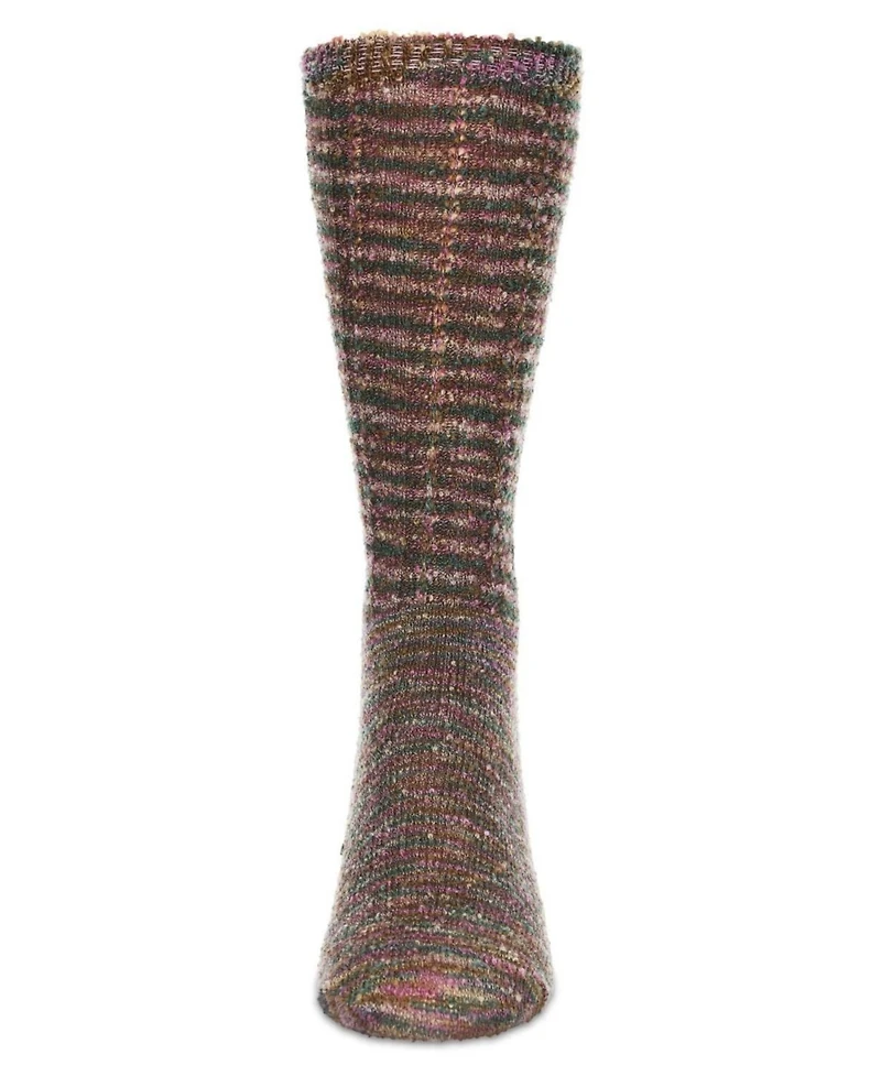 MeMoi Women's Spacedye Multicolor Cozy Crew Sock