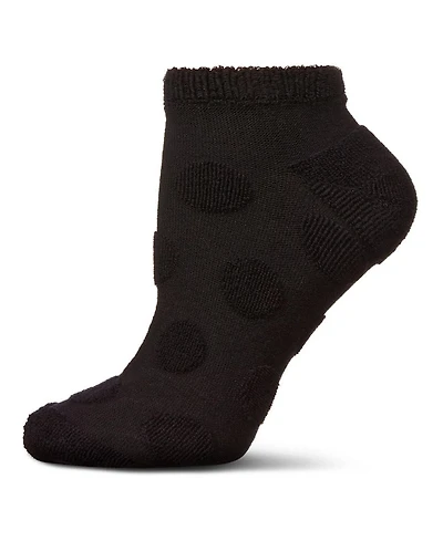 MeMoi Women's Terry Dot Low Cut Socks