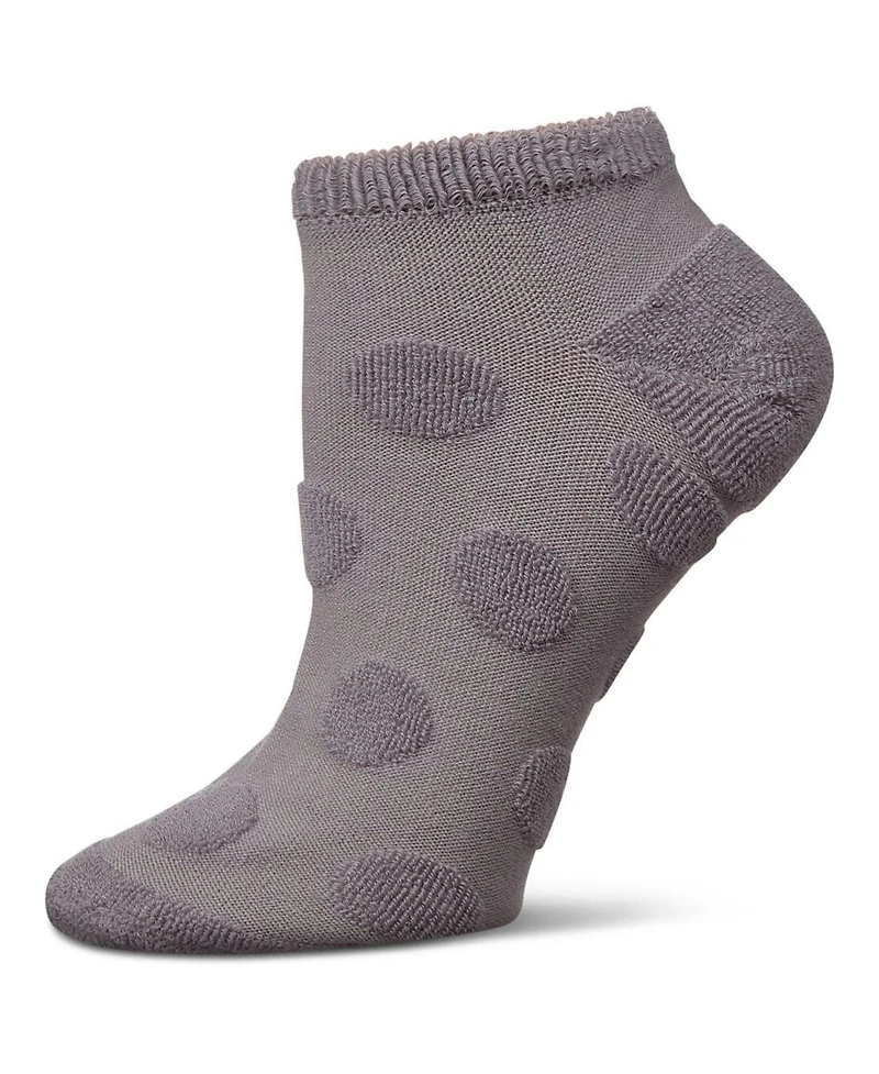 MeMoi Women's Terry Dot Low Cut Socks