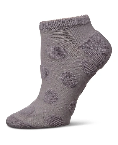 MeMoi Women's Terry Dot Low Cut Socks