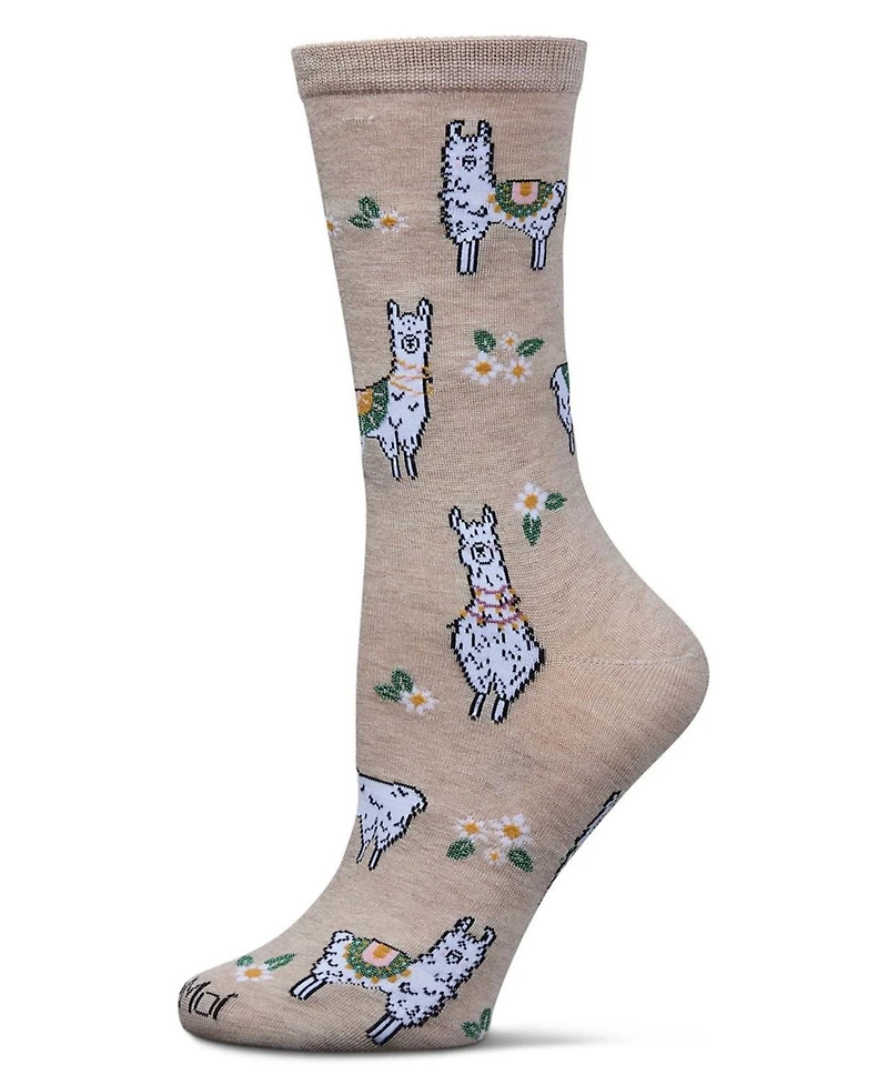 MeMoi Women's Alpaca Rayon From Crew Socks