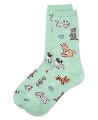 MeMoi Women's Dogs Rayon From Crew Socks