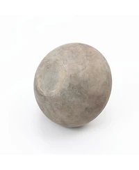 LuxenHome Rustic Ceramic Vase, 10.4" Wide Terracotta Pot with Earthy Gray-Brown Finish, Handcrafted