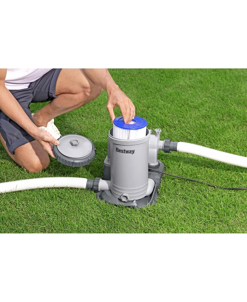Bestway 2,500 Gallon Filter Pump Set for Above Ground Outdoor Swimming Pools