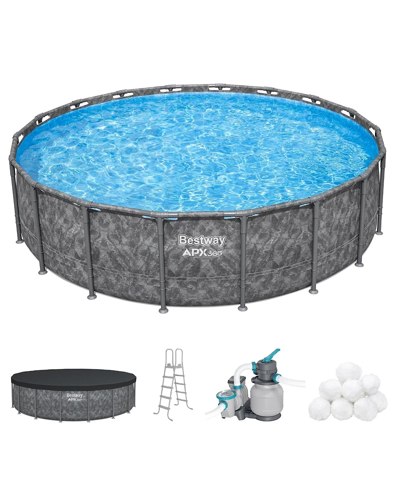 Bestway Apx 365 18'x52" Round Above Ground Swimming Pool Set with Pump & Ladder