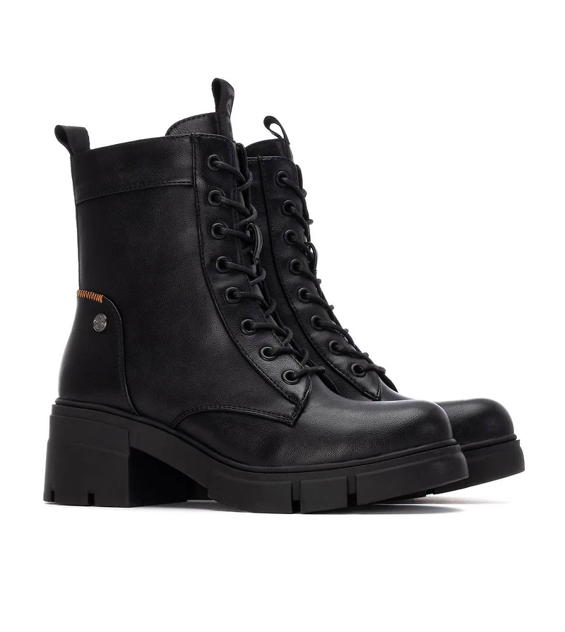 Women's Block Heel Combat Booties Refresh Collection By Xti