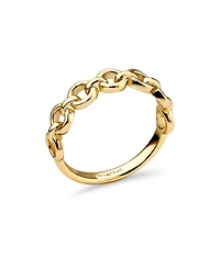 Devata Cable Link Ring in Gold Plated Sterling Silver