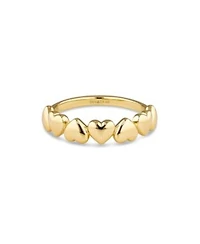 Devata Sweet Heart Ring In Gold Plated Sterling Silver Size 8