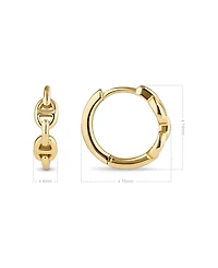 Devata Mariner Hoop Earrings in Gold Plated Sterling Silver