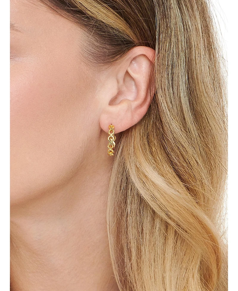 Devata Infinity Hoop Earrings in Gold Plated Sterling Silver