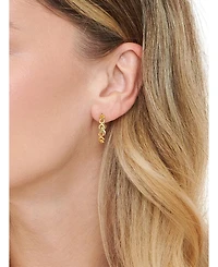Devata Infinity Hoop Earrings in Gold Plated Sterling Silver