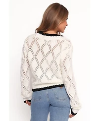 Petal and Pup Women's Lainy Bow Tie Font Cardigan