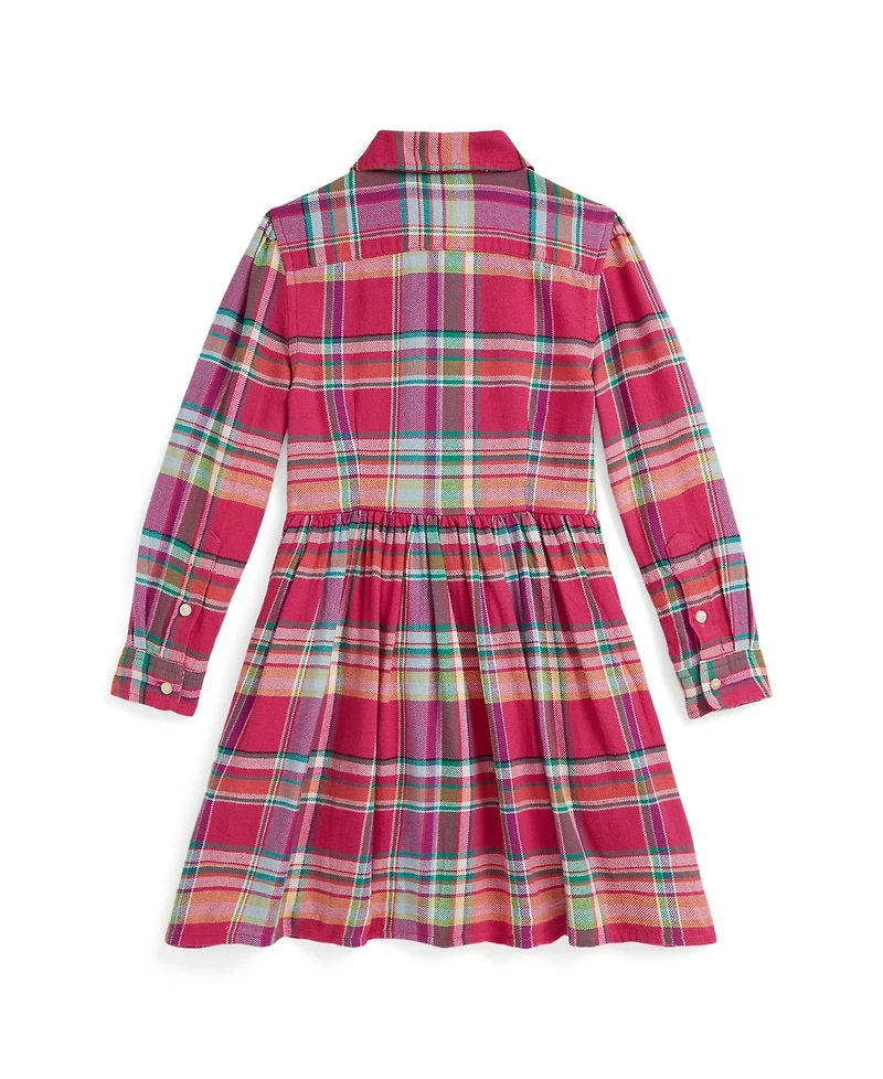 Polo Ralph Lauren Girls 2T-6X Plaid Club Collar Shirtdress