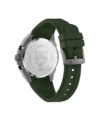 Plein Sport Mens Urban Pulse 3 Hand Date Quartz Green Silicone Strap 47MM