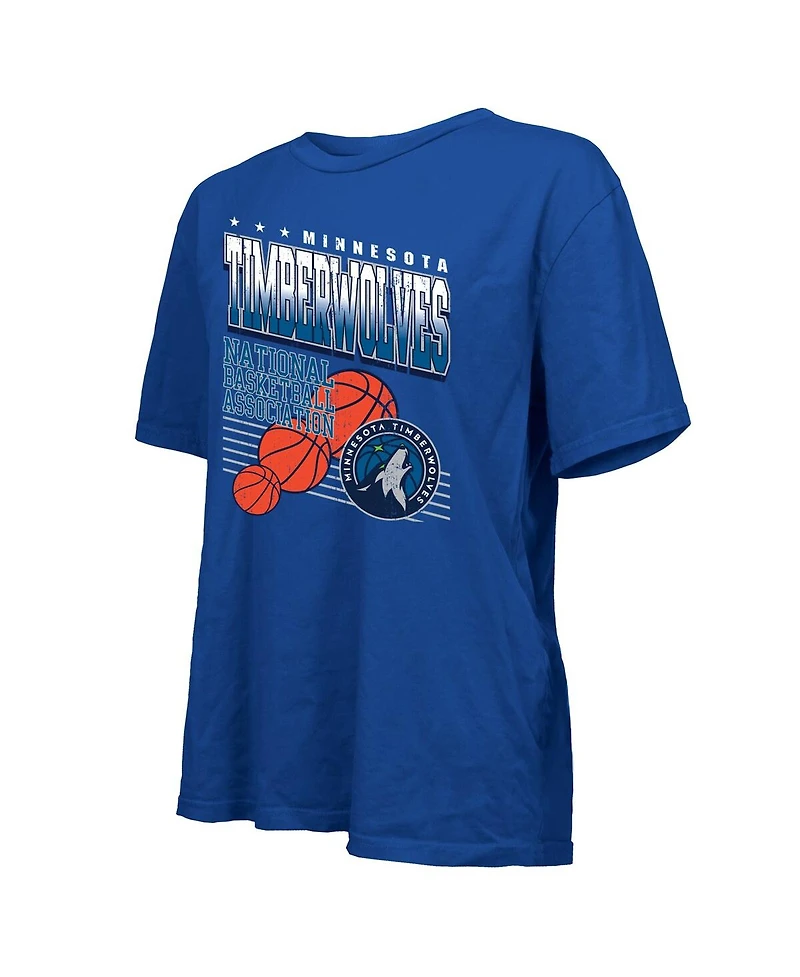 Majestic Women's Royal Minnesota Timberwolves Oversized T-Shirt